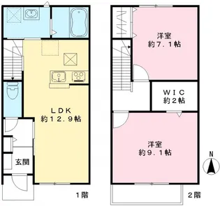 ユアメゾン ル フォレ 壱番館(ペット)【1階】の間取り