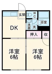 越路ハイツ【1階】の間取り