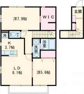 ラ・カーサ・フェリーチェ(la CaSa felice)【2階】の間取り