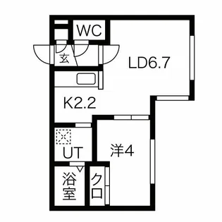 Encore福住(アンコール福住)【4階】の間取り