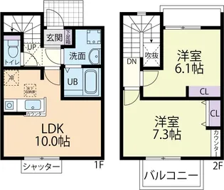トス-若松 Aの間取り