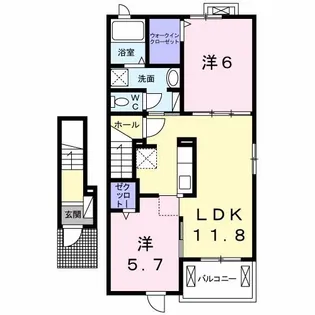 クレメント・IV【2階】の間取り