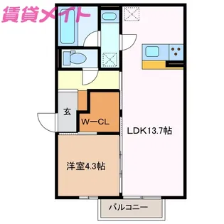 パルミエ III【2階】の間取り
