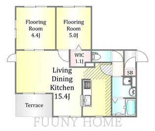 フルブルーム三軒茶屋【1階】の間取り