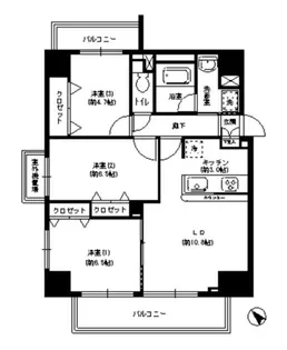 S-FORT亀戸(旧:メゾン・ラポール)【7階】の間取り