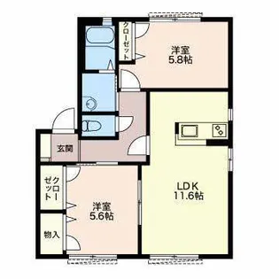 グリーンヒルズIII【1階】の間取り