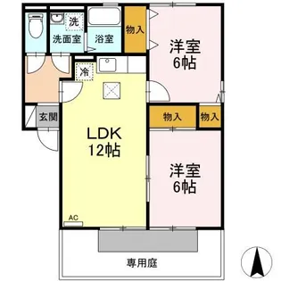 プレジャー C棟【1階】の間取り