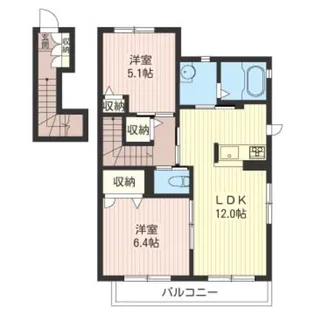 カルプマレメゾン【2階】の間取り