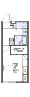 レオパレスプティット メゾン【1階】の間取り