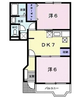 プリモ・アモーレA【1階】の間取り