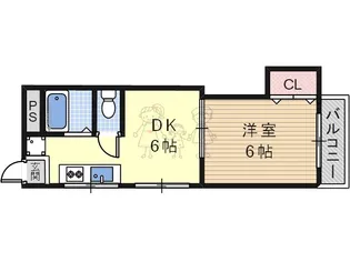 マンション米田【5階】の間取り