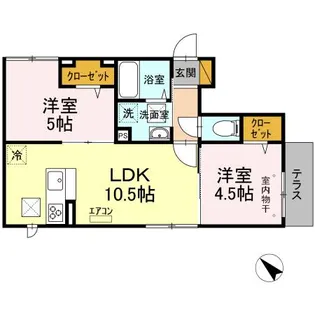 エスポワール A【1階】の間取り