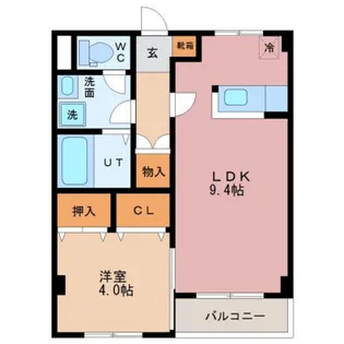 ラフォーレ1号館【3階】の間取り