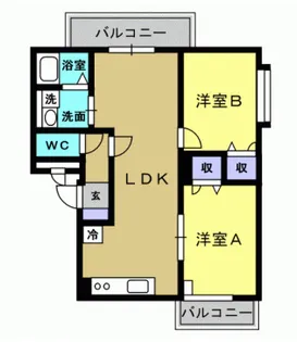 エスガーデン杉【3階】の間取り