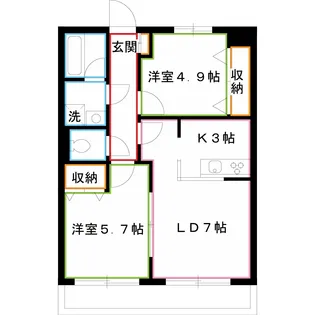 フィオーレスパッチオ【2階】の間取り