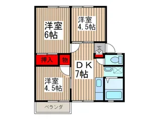 ロッキ-ハウス【2階】の間取り