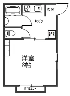 メゾンサカエ【2階】の間取り