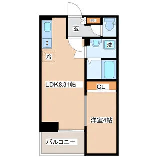 グラン大和町【2階】の間取り