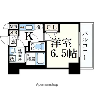 ララプレイス ザ・京橋ステラ【7階】の間取り