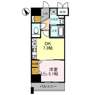 アウル三国ヶ丘【7階】の間取り