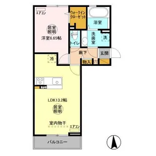 アセット木更津【2階】の間取り