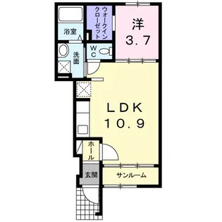 サンリット八児【1階】の間取り