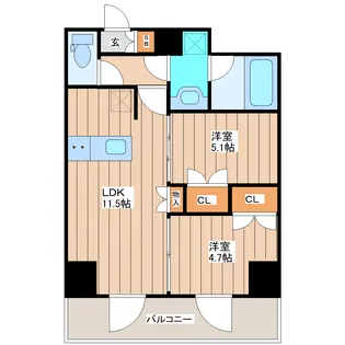 CLASSEUM仙台新寺通【3階】の間取り