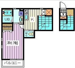 Bonheur中浦和【2階】の間取り