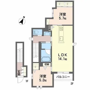 シャーメゾン豊中本町IIの間取り