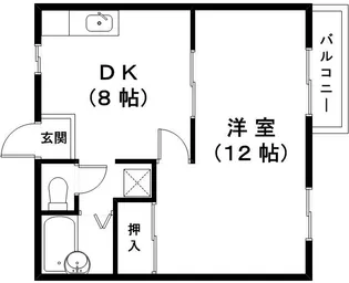 シャルム八幡【1階】の間取り