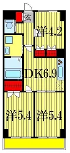 西船橋レジデンス【3階】の間取り