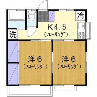 第2よしみ荘【2階】の間取り