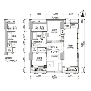 東雲キャナルコートCODAN11号棟【2階】の間取り