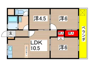 メゾン萩原【3階】の間取り