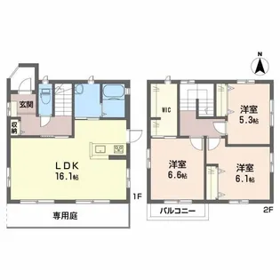 ハーモニーコート余戸南 Cの間取り