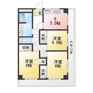 小平ビル【3階】の間取り