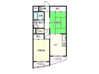 マンションリバーポート【4階】の間取り