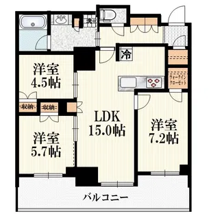 アトラスタワー小平小川【8階】の間取り