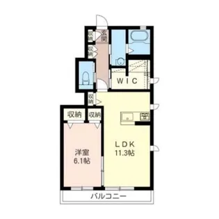 レスポワールA【1階】の間取り