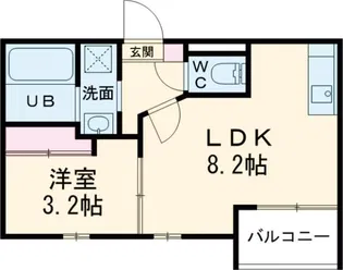 BAYSIA宇品【2階】の間取り