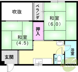中野マンション【5階】の間取り
