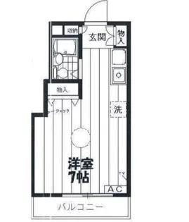 ロジマン菊川【2階】の間取り