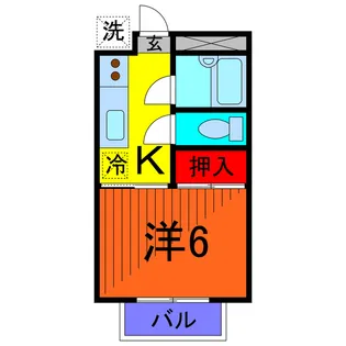 パルハイツB【1階】の間取り