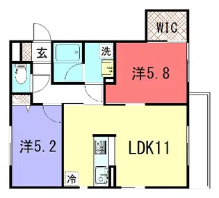 京洛舎 岩倉【2階】の間取り
