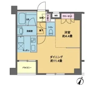 カスタリア南麻布【3階】の間取り