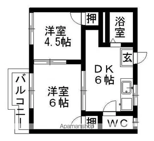 メゾン・ジョアイユー【2階】の間取り