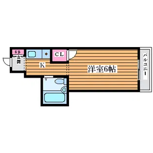 アルカン参番館【1階】の間取り