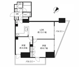 ザ・パークハウスアーバンス中目黒【6階】の間取り