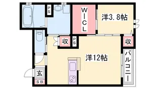 ラペール【2階】の間取り
