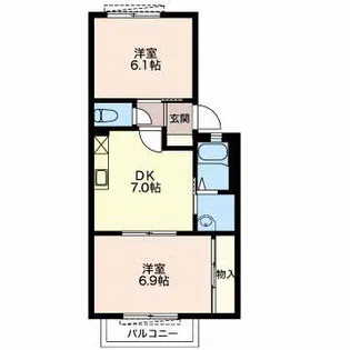 サニーヒル【2階】の間取り